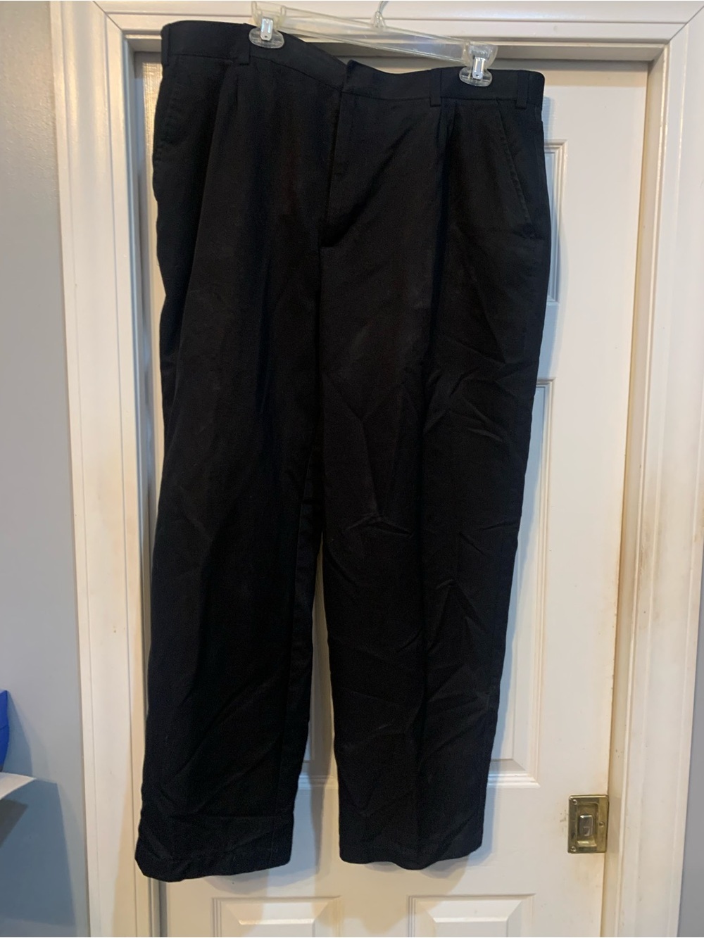 Men's Tailored Black Dress Pants - Classic Straight Fit